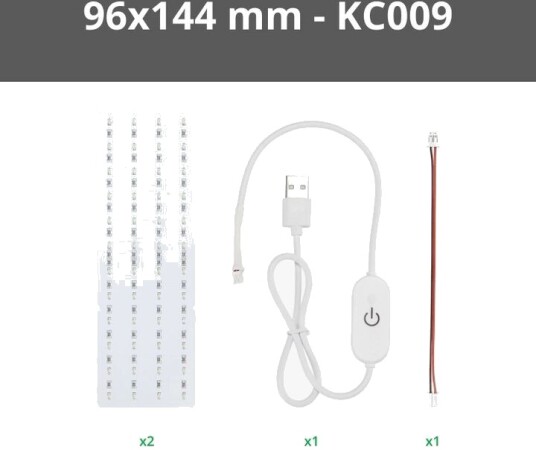 Bambu Lab Lithophane Led-Bakgrunnsbelysningssett Kc009 96X144mm 2Stk Bambu Lab} BML-26360