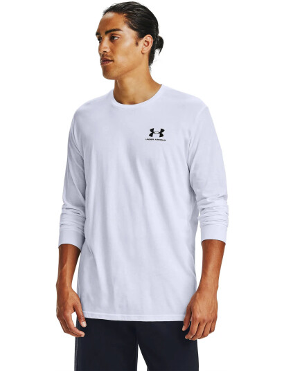 Under Armour Ua Sportstyle Left Chest Ls - White - M