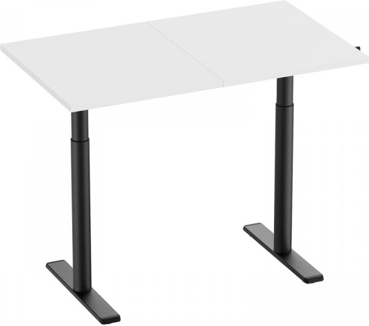Maxmount Skrivebord Hev Og Senkbart 1200x700mm Sveiv - Svart/hvit