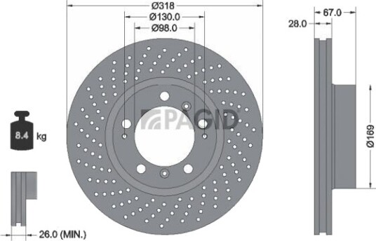 PAGID 50277NHC Bremseskive