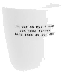 Sögne Home  Trygve Skaug krus du ser 30 cl hvit
