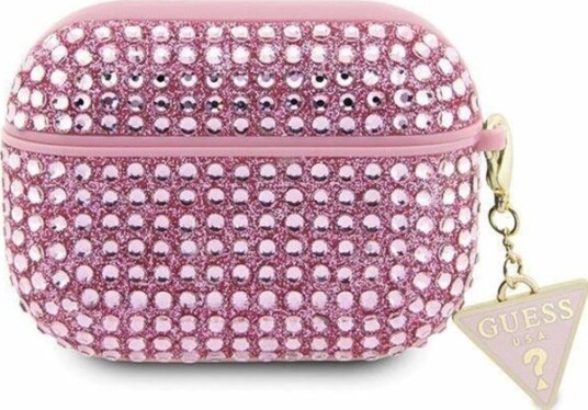 Guess Original Apple Airpods Pro Guess Hardcase Rhinestone Triangle Case (Guaphdgtpp) Rosa