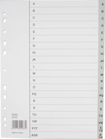 Register Bantex A4,210X297mm Grå Palle 3100 Sæt Register Bantex A4,210X297mm Grå Palle 3100 Sæt