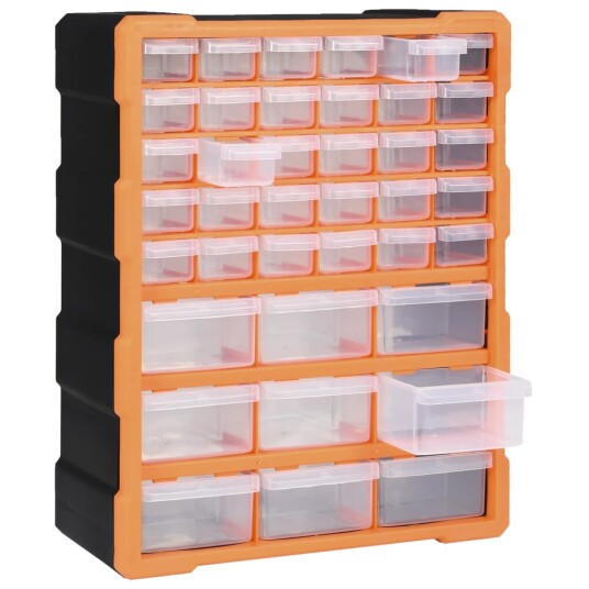 Sortimentskap med 39 skuffer 38x16x47 cm Sortimentskap med 39 skuffer 38x16x47 cm