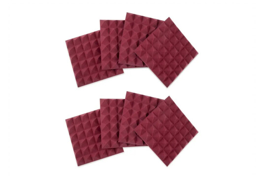 Gator Frameworks Gfw-Acpnl1212pbdy-8pk 8 Pack Of Burgundy 12x12" Acoustic Panel
