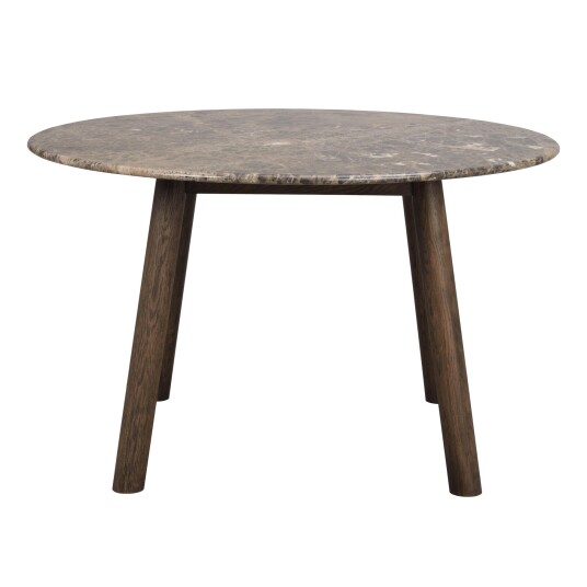 Rowico Home Taransay Spisebord, Brun marmor, eik, Ø125 Unoliving 1729647-02-0 1729644-01-0