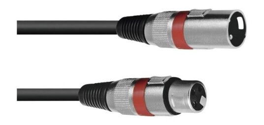Omnitronic 3022047R Xlr Forbindelsesledning [1X Xlr Stik 3 Polet   1X Xlr Bøsning 3 Polet] 3.00 M Sort