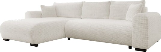 Handda Sovesofa med Sjeselong 3 seter i Chenille Hvit