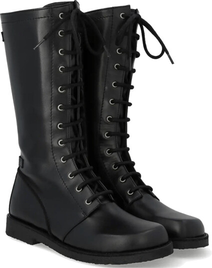 ANGULUS Boots Flat With Laces Black 38.5