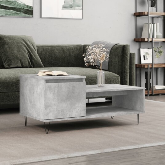 Salongbord betonggrå 100x50x45 cm konstruert tre 8721012111431