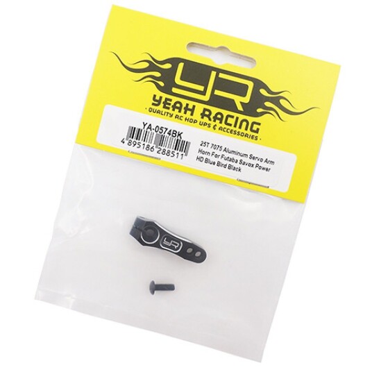 Yeah racing YA-0574BK Svart 25T 7075 Aluminum Servo Arm Horn