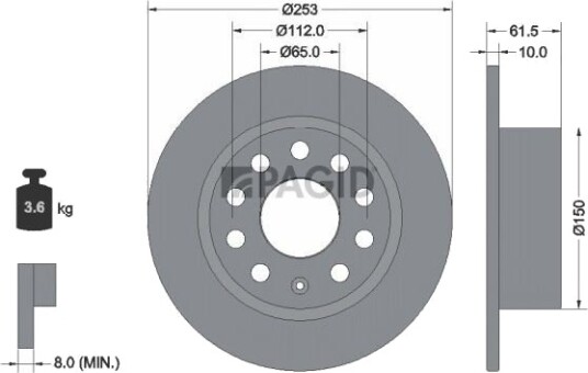 PAGID 56066NC Bremseskive