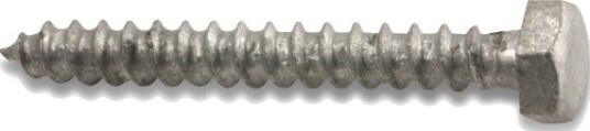 Heco Treskrue 9605082 Sekskantet Varmgalvanisert, T6S 12 X 160 mm, 2-Pakning