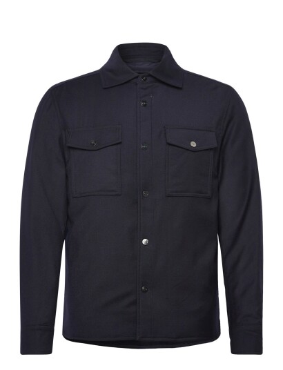 Oscar Jacobson Flanell Shirt Jacket Navy 54