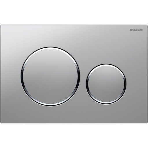 Geberit Sigma 20 Round Betjeningsplate, Matt Krom/krom