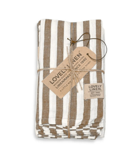 Lovely Linen Misty Napkins (4-Pack) - Brown - 45X45 Lovely Linen Misty Napkins (4-Pack) - Brown - 45X45