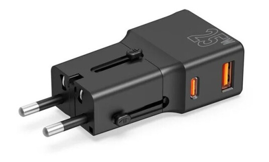 Mobile Origin Travel adapter 25W EU/US/UK/AU black