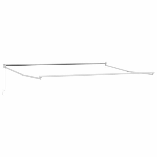 Manuell uttrekkbar markise gul og oransje 400x350 cm
