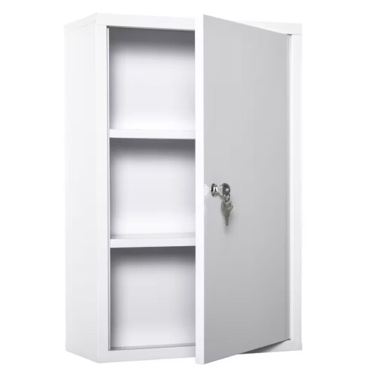 Northio Førstehjelpsskap Medisinskap 3 Rom Låsbart Stål Hvit 40X18X60Cm Northio Førstehjelpsskap Medisinskap 3 Rom Låsbart Stål Hvit 40X18X60Cm