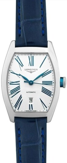 Longines Dameklokke L2.142.4.70.2 Evidenza Sølvfarget/Lær