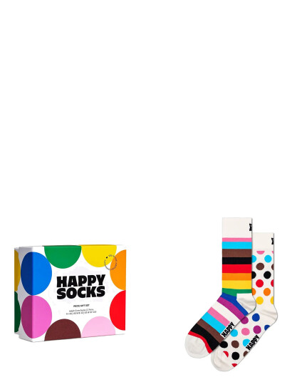 Happy Socks 2-Pack Pride Socks Gift Set - White - 36-40