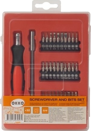 Okko Skruetrækker- Og Bitsett 201006
