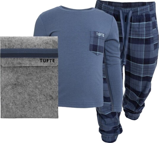 Tufte Wear  Kids  Pyjamas Set   Vintage Indigo / Angel Blue 110   116