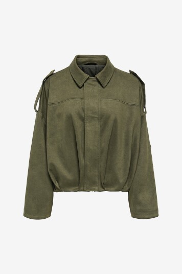 Only Jakke onlMoon Stina Faux Suede Bomber Grønn Only Jakke onlMoon Stina Faux Suede Bomber Grønn