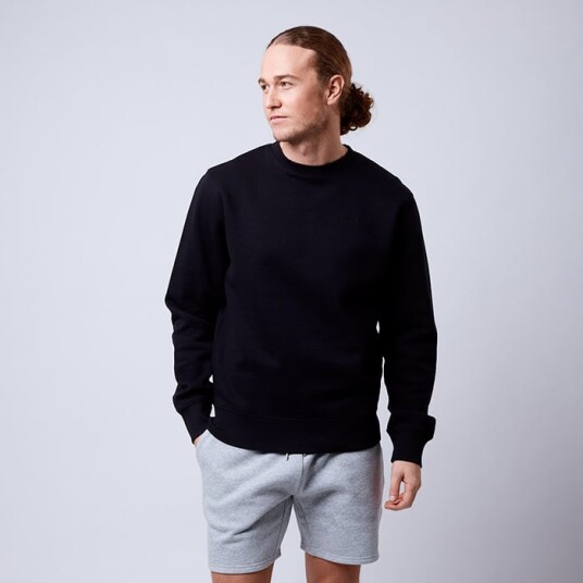 Cln Athletics Men's Core Crew Black Svart Small