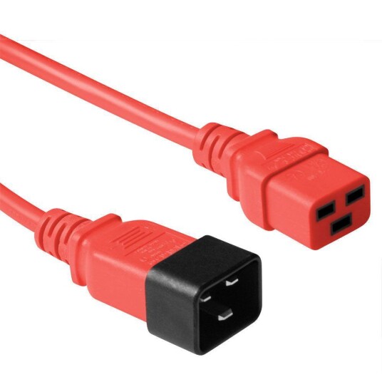 MicroConnect Red power cable C20 to C19 3M MicroConnect Red power cable C20 to C19 3M