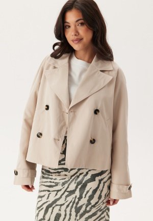 Pieces Pcscarlett Ls Short Trenchcoat Silver Gray S Pieces Pcscarlett Ls Short Trenchcoat Silver Gray S