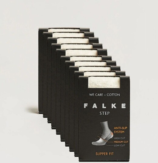 Falke 10 pack Step In Box Loafer Socks Nature