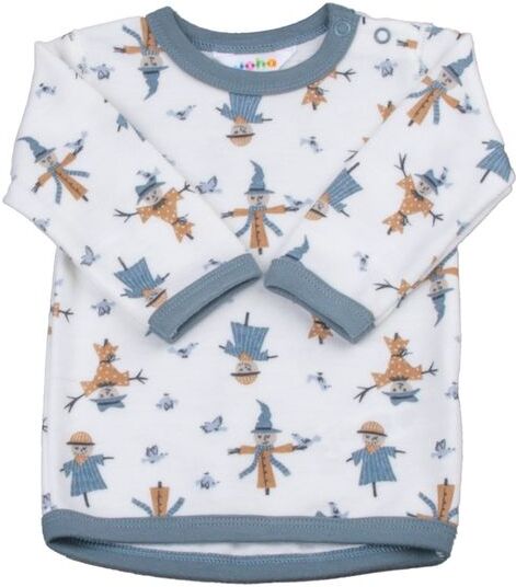 Joha Scarecrow Genser I Ull/bambus Off White/ Blue