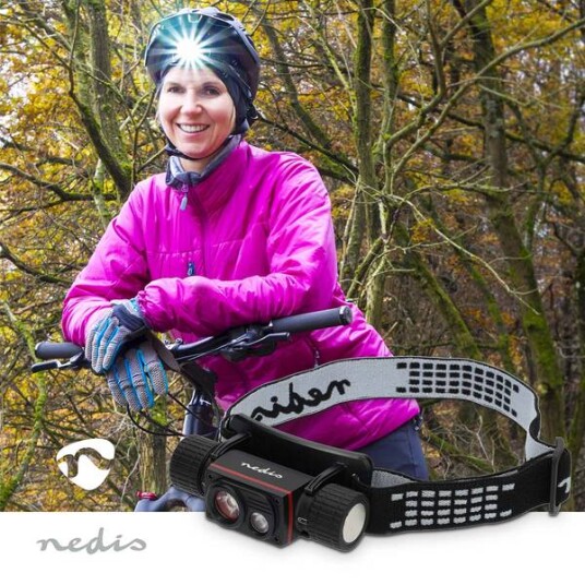 Hodelykt Oppladbar Led-Lykt med USB Lading - IPX4 - 1000 Lumen - Nedis