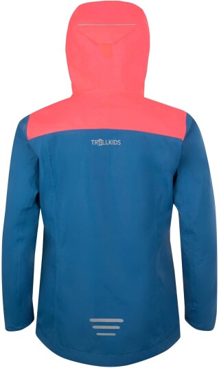Trollkids Bergen Regnjakke Midnight Blue/Coral Str. 104