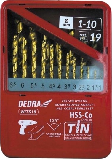 Wiertło Dedra Wiertło Dedra Wits19 19 Stk. Til Metallet