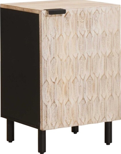 Baderomsskap med hylle Hvit 38 x 33 x 58 cm Massiv mango tre