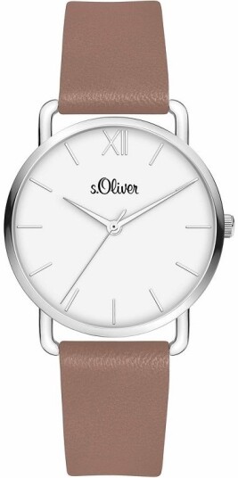 s.Oliver Dameklokke SO 4153 LQ S.Oliver Classic Hvit/Lær Ø32 mm s.Oliver Dameklokke SO 4153 LQ S.Oliver Classic Hvit/Lær Ø32 mm