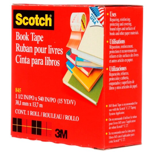 3M Scotch Bokfilm 38mm x 14m Klar