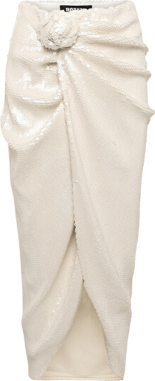 ROTATE Sequins Knot Skirt Cream 40