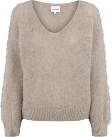 Americandreams, Dame, Strikkevarer, Beige, S,