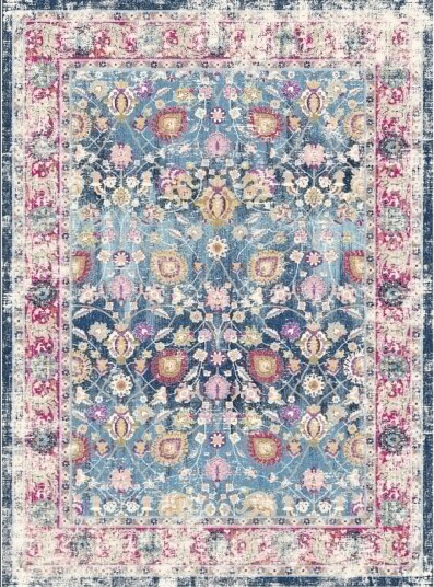 Wilton teppe Bouhjar blå/rosa/multi Størrelse: 80 x 150 cm