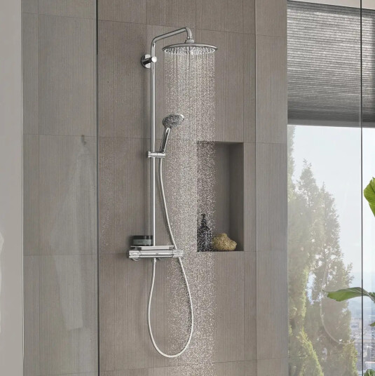 Grohe Vitalio 260 Dusjsystem m/termostat Ø260 mm hodedusj, Krom Grohe Vitalio 260 Dusjsystem m/termostat Ø260 mm hodedusj, Krom