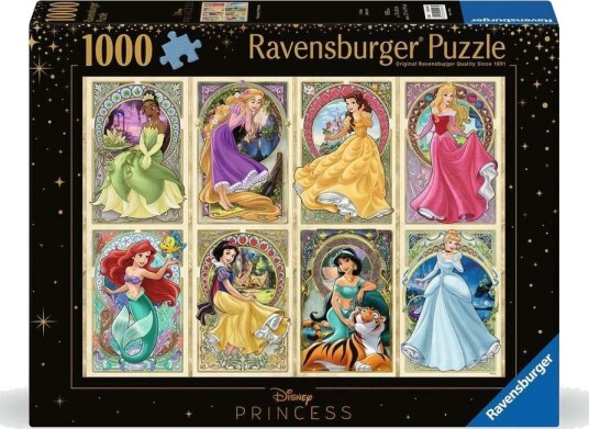 Ravensburger Puslespill 1000 Brikker Disney Art Nouveau Prinsesser