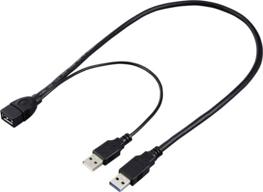 Renkforce Rf-5719752 0,5 M Usb A 2 X Usb A Usb 3.2 Gen 1 3.1 Gen 1 5 Gbit/Sek. Sort