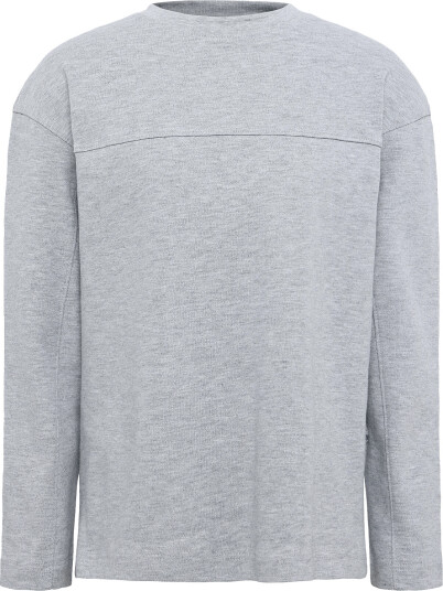 Mango Cotton T Shirt With Seams Grey 13 14