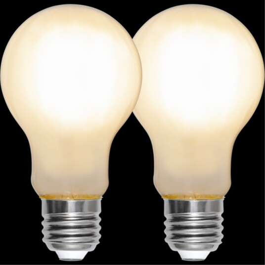 LED pære E27 A60 frostet 2 pakning