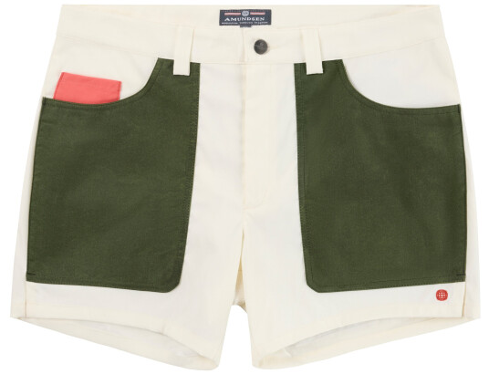 Amundsen Sports 5incher Field Shorts Herre Offwhite-Green M
