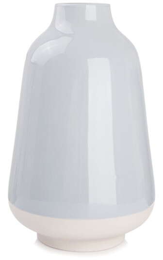 Vase i stengods lys blå m/naturfarget bunn H:29 Vase i stengods lys blå m/naturfarget bunn H:29