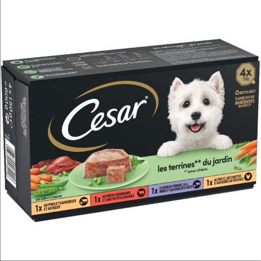 Cesar Våtfôr Classic Selection Blandet Pakke Hageterrine 8 X 150 G